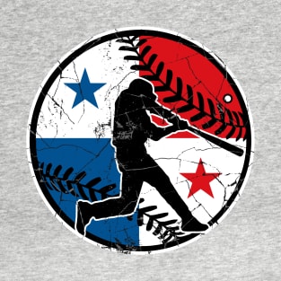 Panama Flag Baseball Hitter Italy Baseball Fan Panama T-Shirt